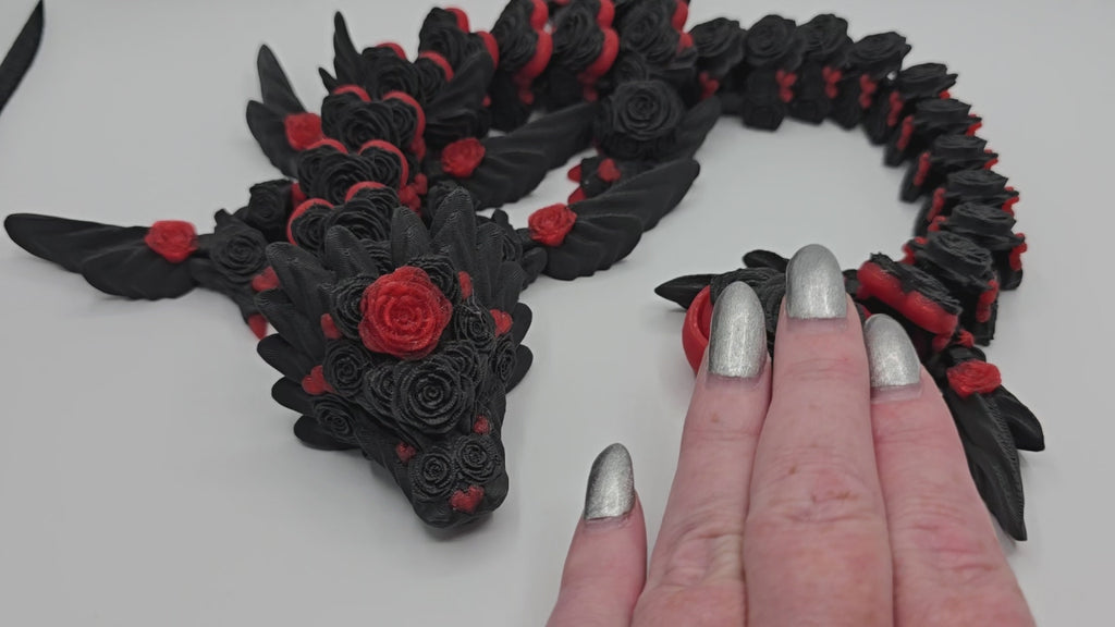 3D Printed Rose Heart Dragon