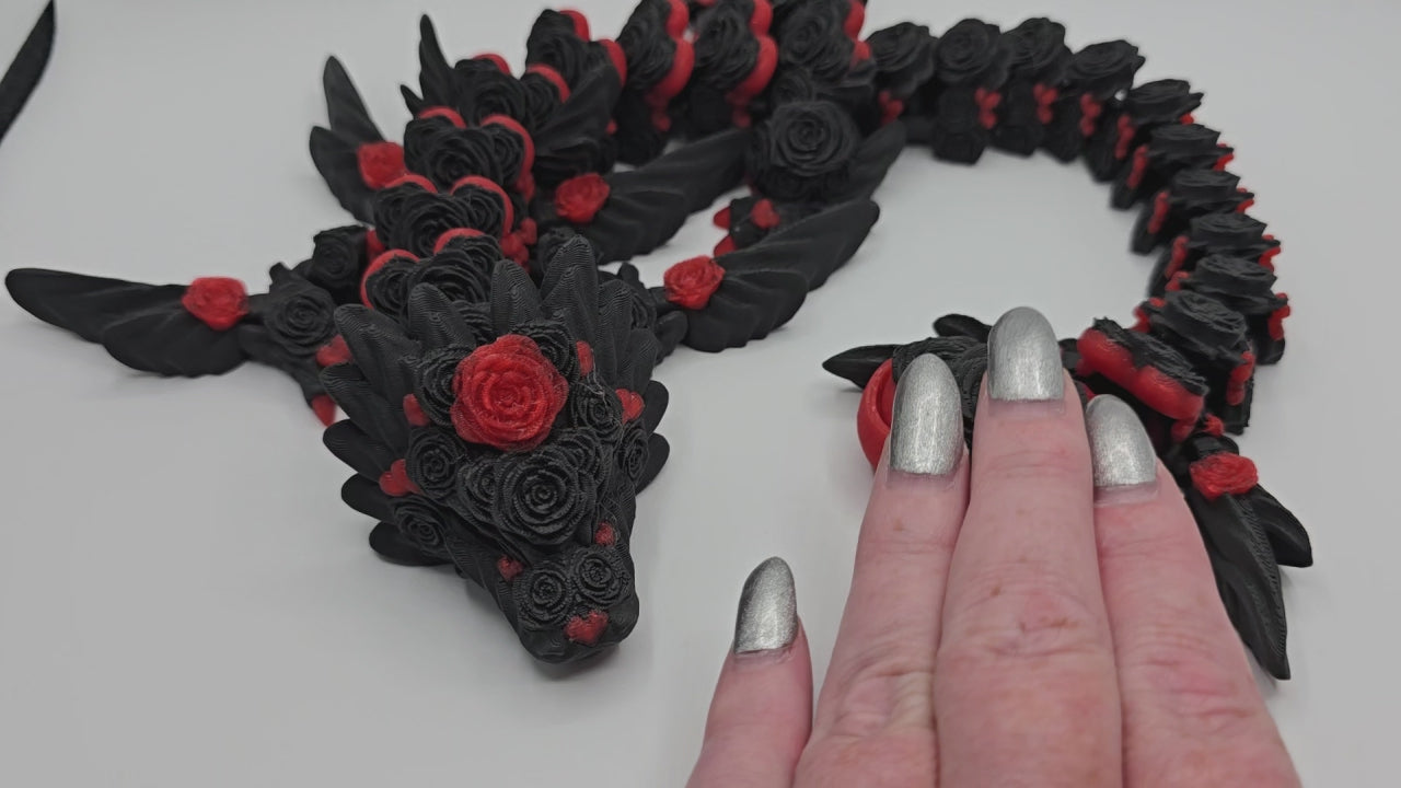 3D Printed Rose Heart Dragon