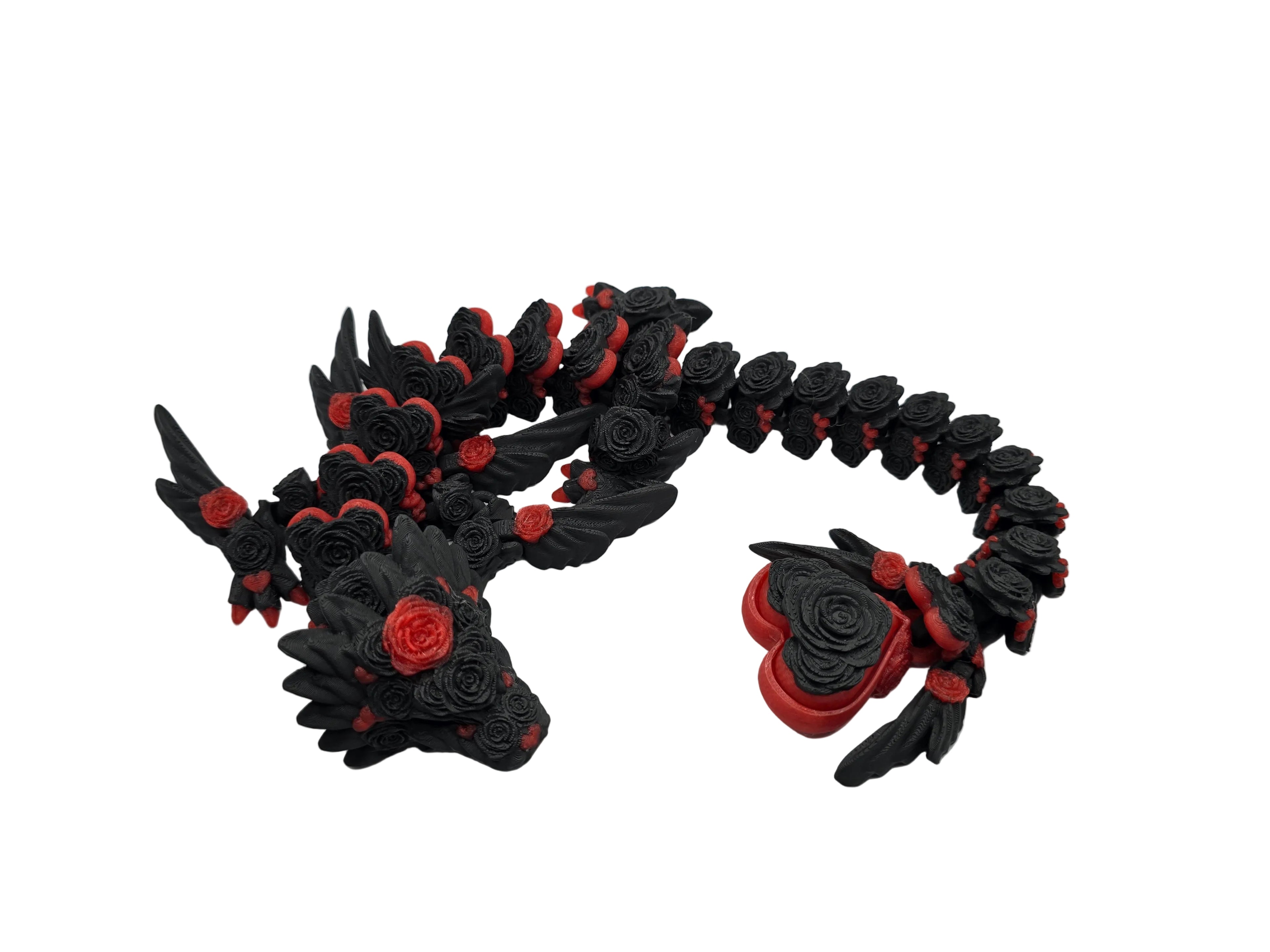 3D Printed Rose Heart Dragon