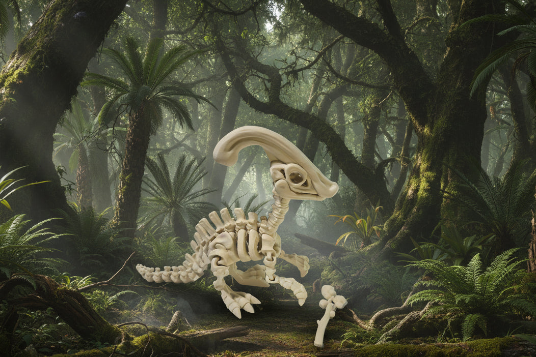 3D Printed Skeleton Parasaurolophus