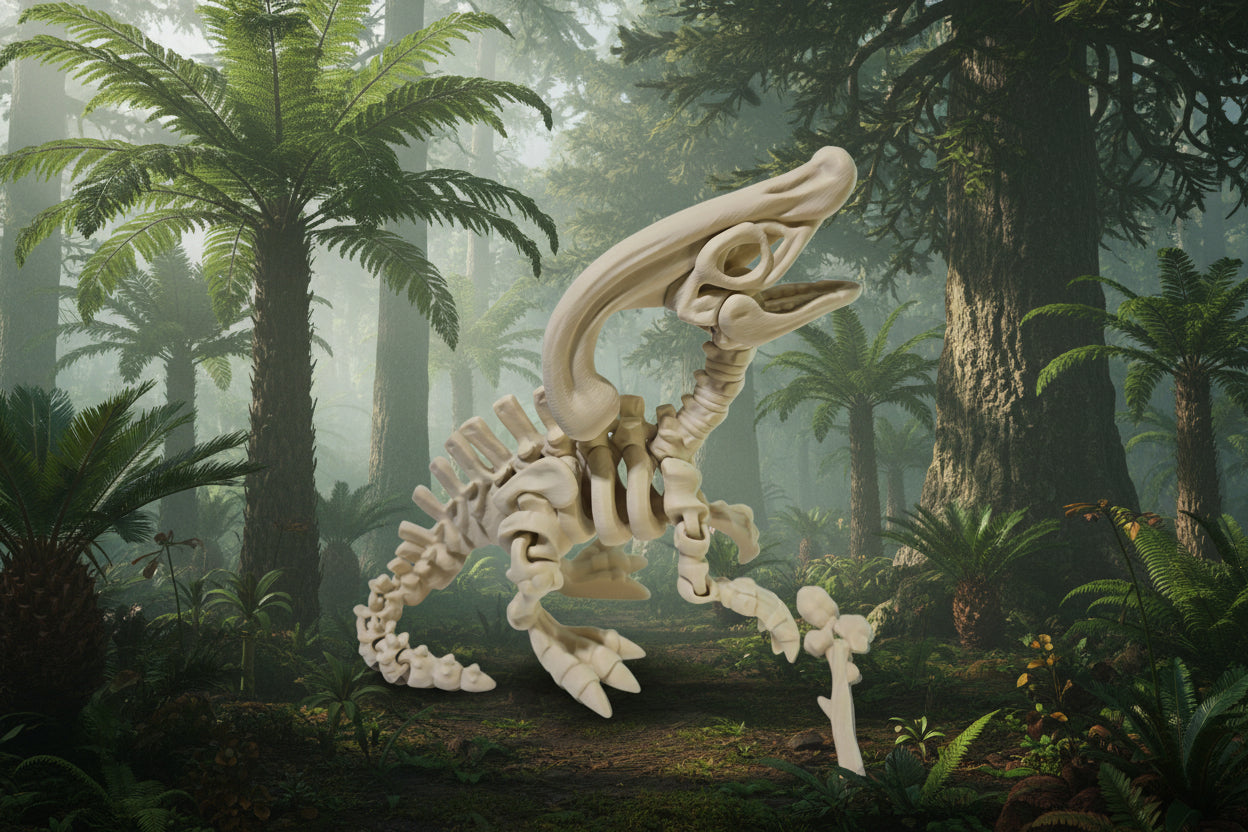3D Printed Skeleton Parasaurolophus
