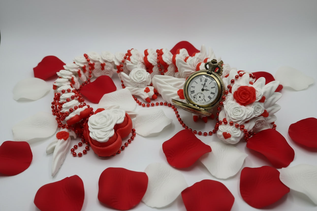 3D Printed Rose Heart Dragon