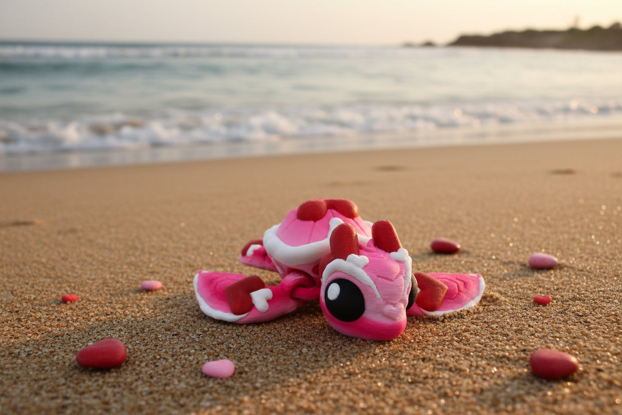 3D Printed Heart Sea Turtle