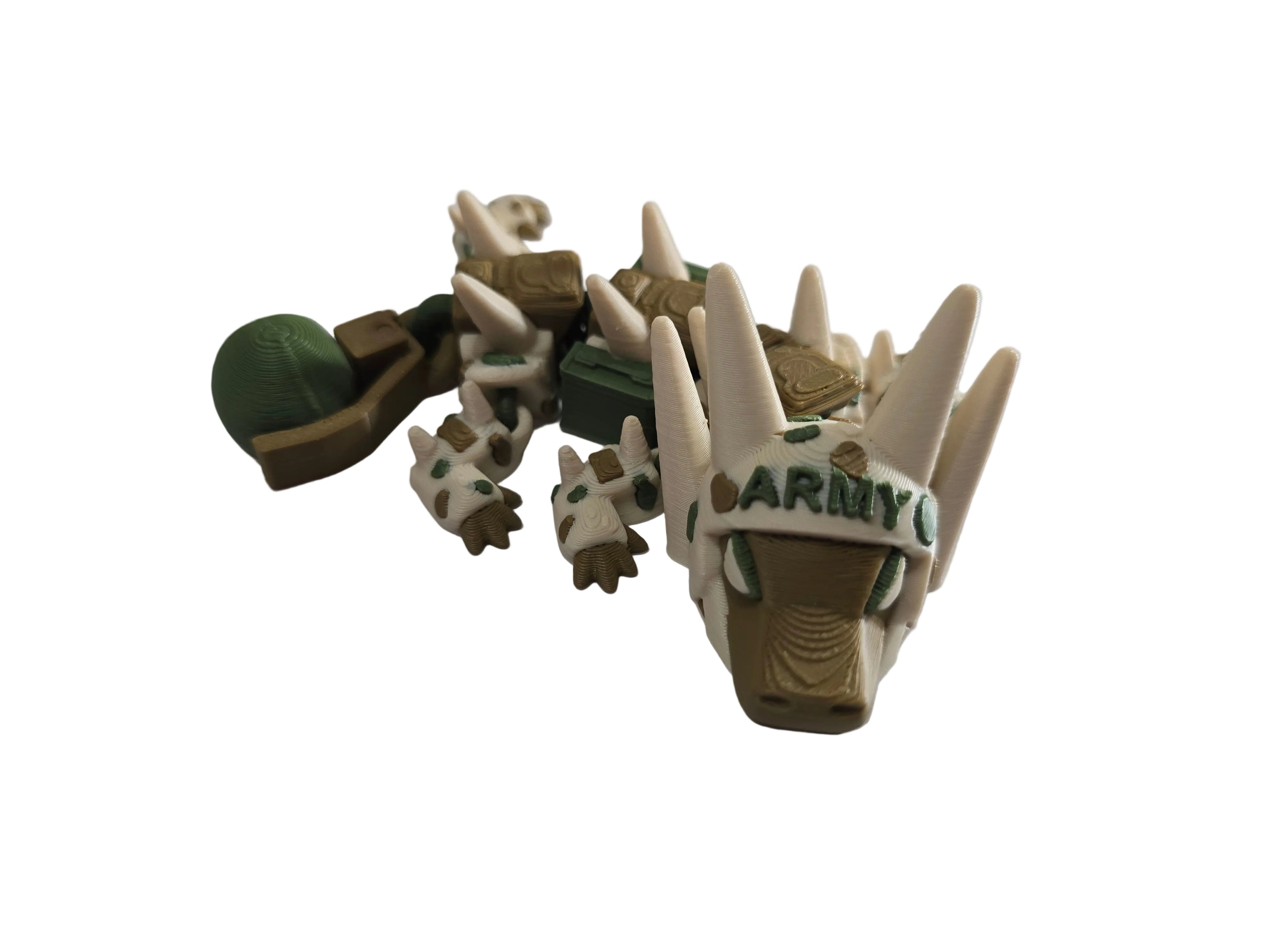 3D Printed Mini Army Dragon
