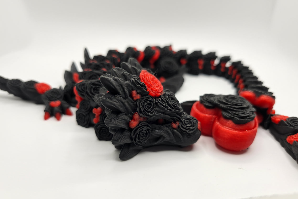 3D Printed Rose Heart Dragon